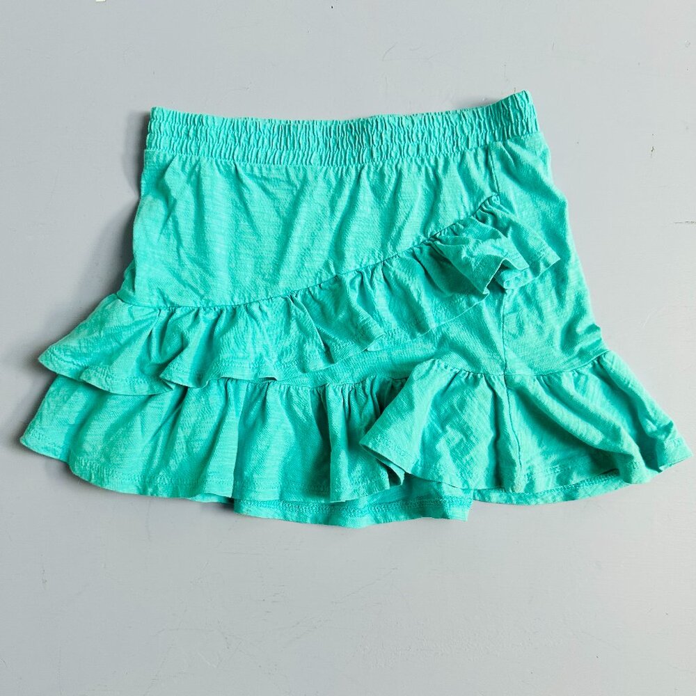 Zara Girls Size 6 Aqua Ruffle Skirt Tiered Mini Skirt Spring Summer